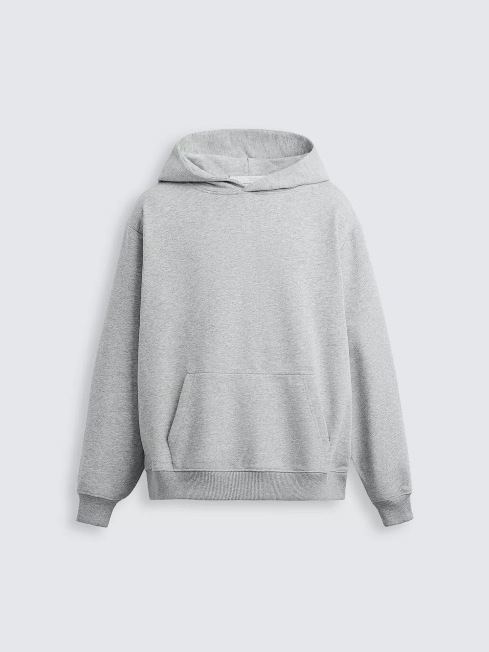 Zara Light Grey Men's Hooded Sweatshirt